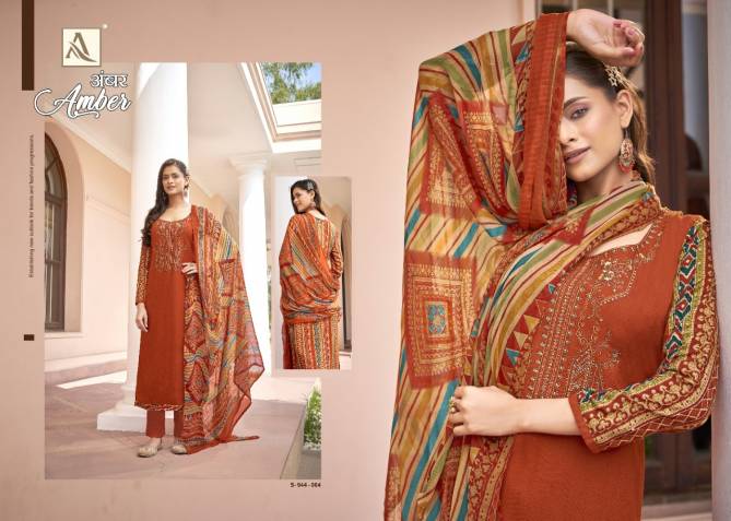 Alok Amber 6 New Fancy Wear Designer Printed Dress Material Latest Collection